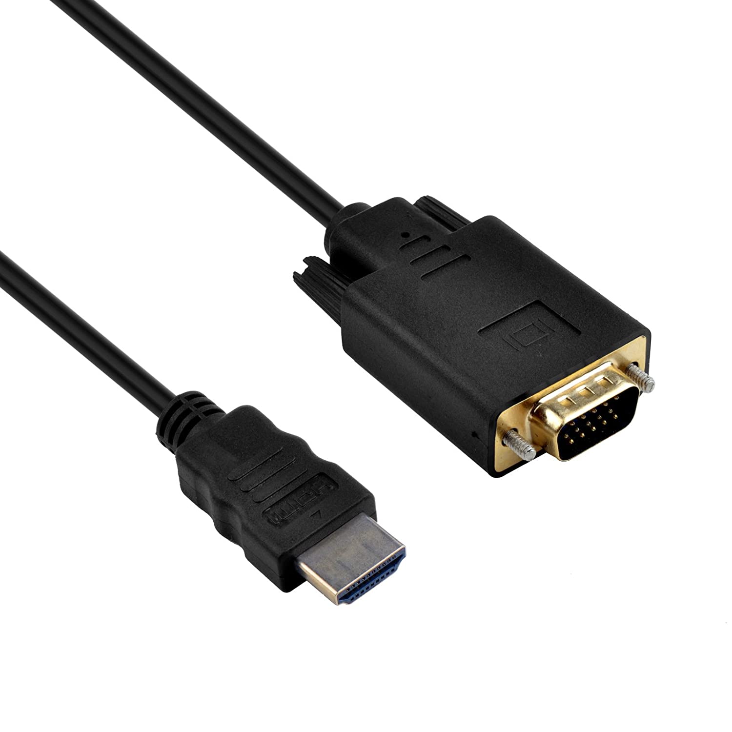ZasLuke HDMI to VGA Gold Plated Active Video Adapter Cable 1080P HDMI Digital to VGA Analog Converter Cable (6 Feet/ 1.8 Meters) ZasLuke HDMI to VGA Gold Plated Active Video Adapter Cable 1080P HDMI Digital to VGA Analog Converter Cable (6 Feet/ 1.8 Meters)